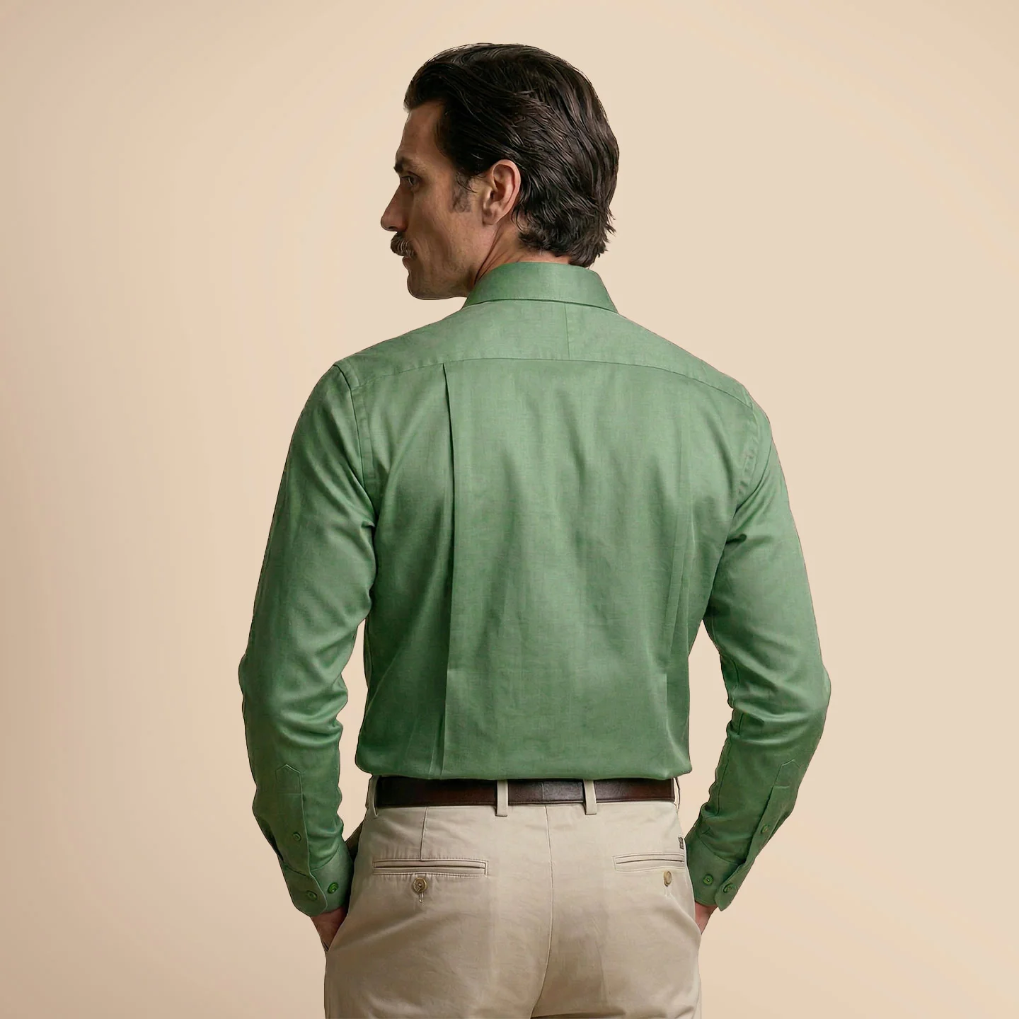 Cambridge Giza Cotton Shirt In Grass Green - Image 5