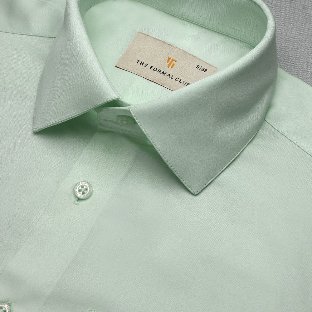 Cambridge Giza Cotton Shirt In Moss Green - Image 3