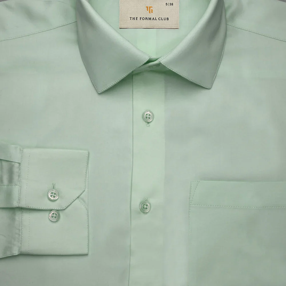 Cambridge Giza Cotton Shirt In Moss Green - Image 4