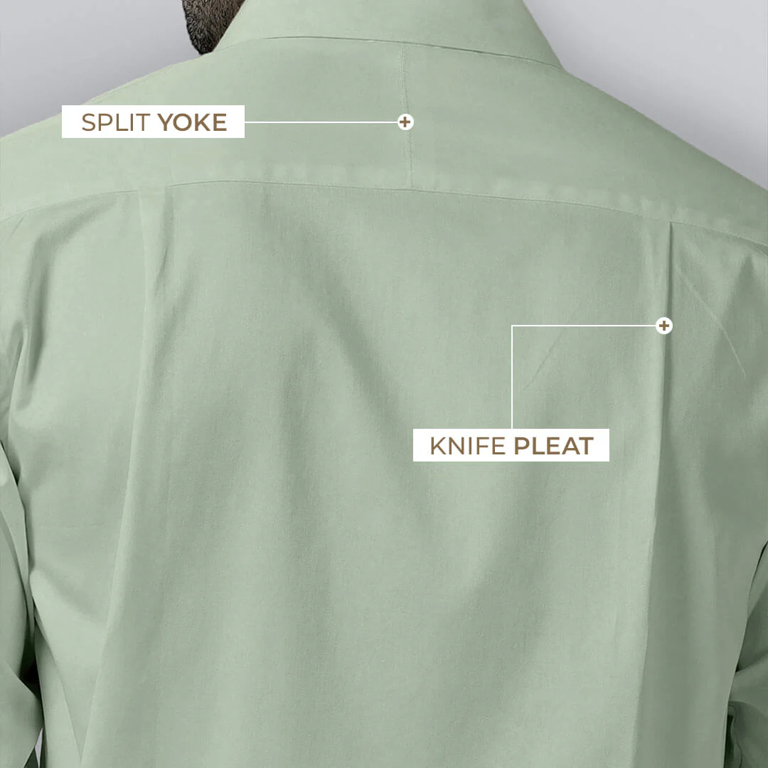 Cambridge Giza Cotton Shirt In Moss Green - Image 5