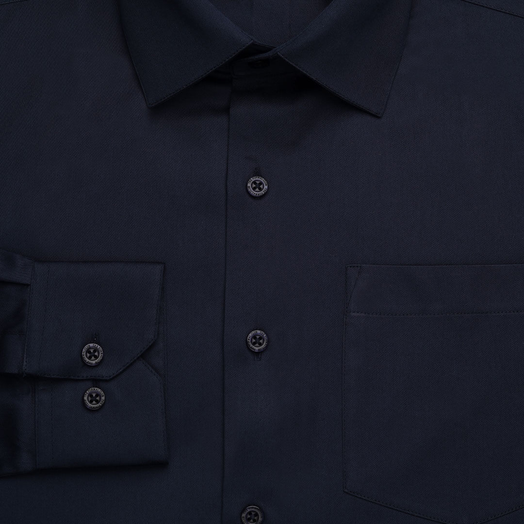 Cambridge Giza Cotton Shirt In Saphire - Image 4