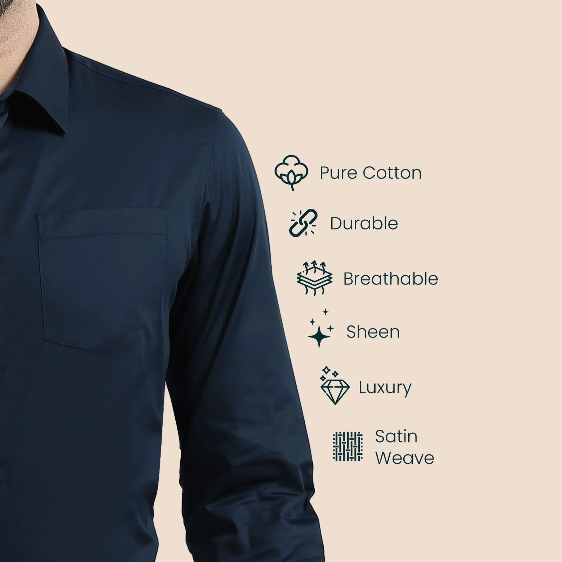 Cambridge Giza Cotton Shirt In Saphire - Image 5