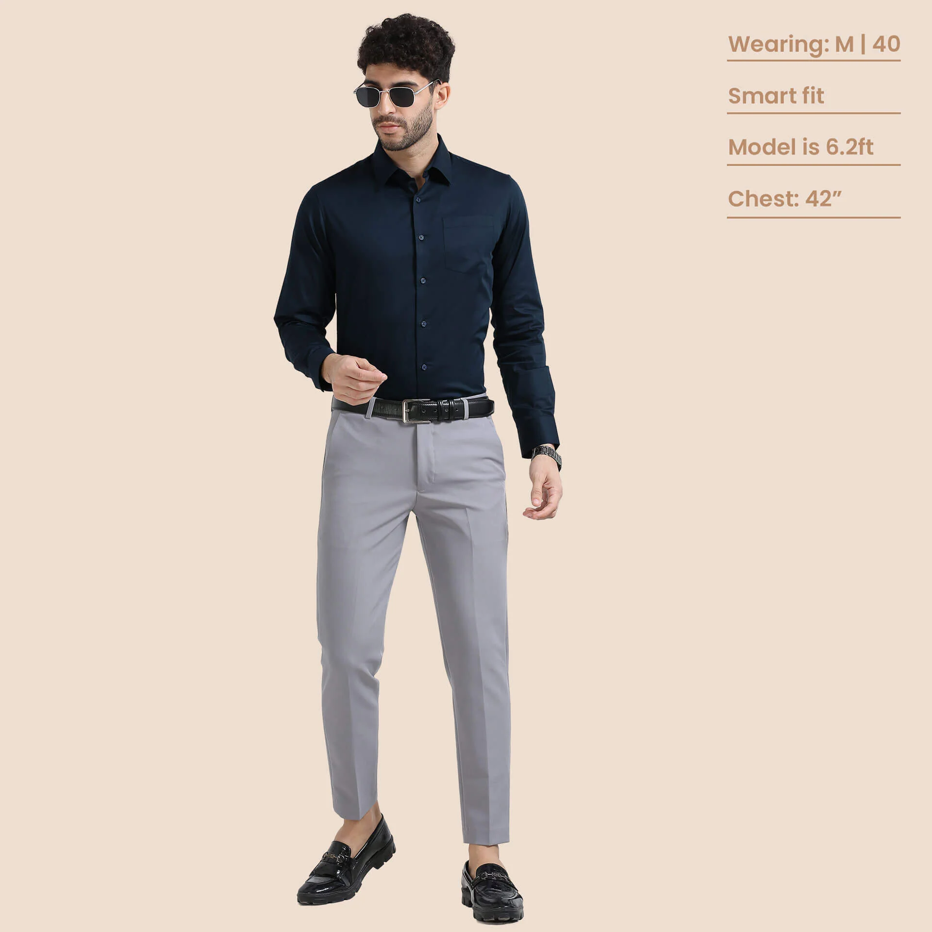 Cambridge Giza Cotton Shirt In Saphire - Image 8