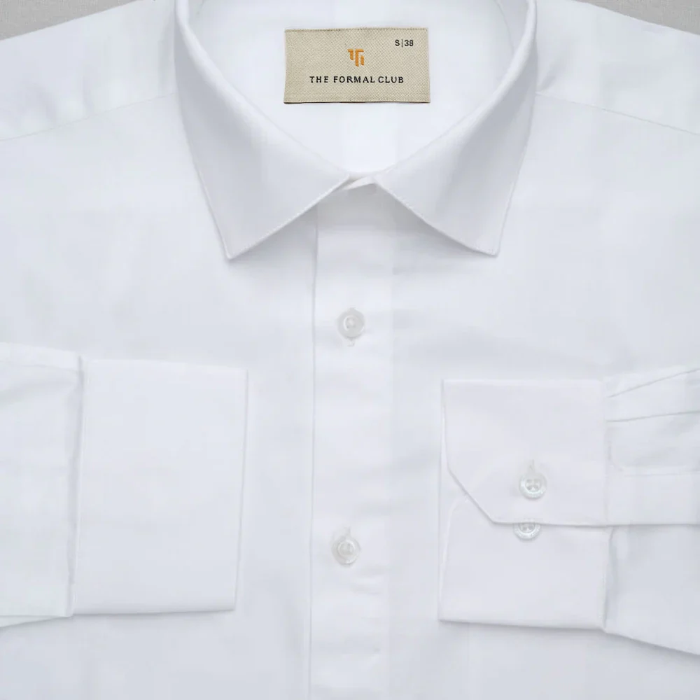 Cambridge Giza Cotton Shirt In Snow - Image 4