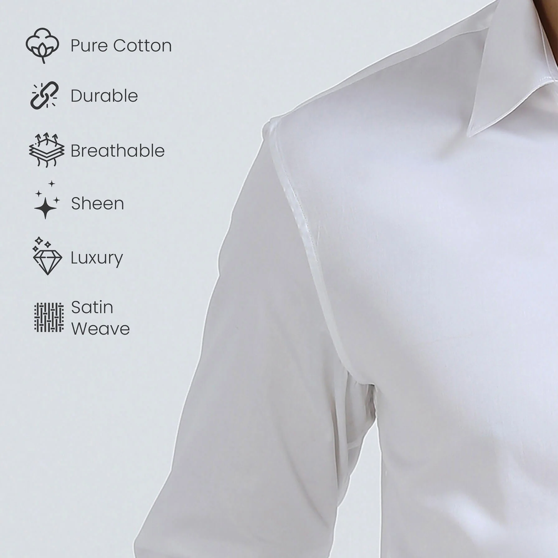 Cambridge Giza Cotton Shirt In Snow - Image 5