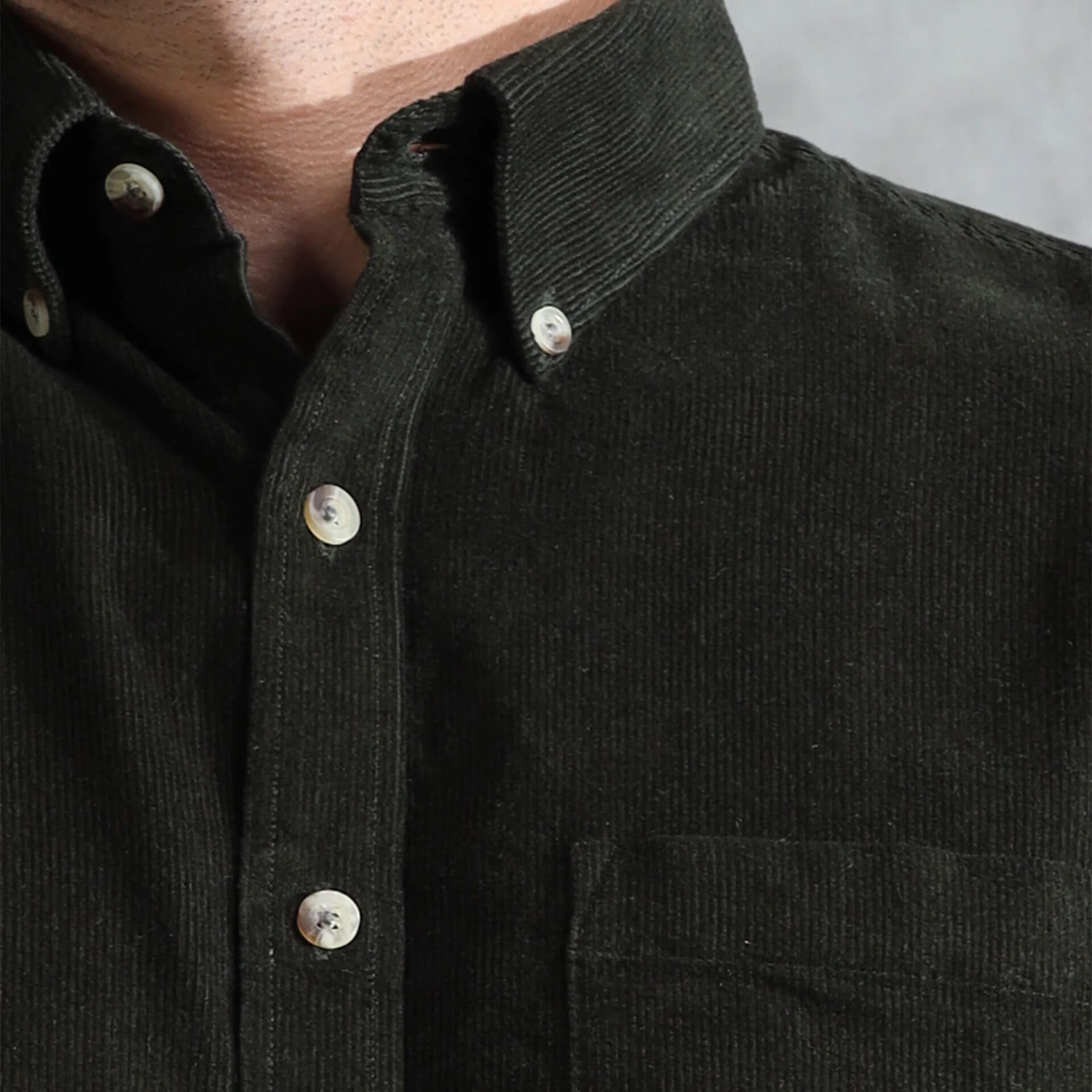 Cruise Corduroy Shirt In Pine Green - Image 10