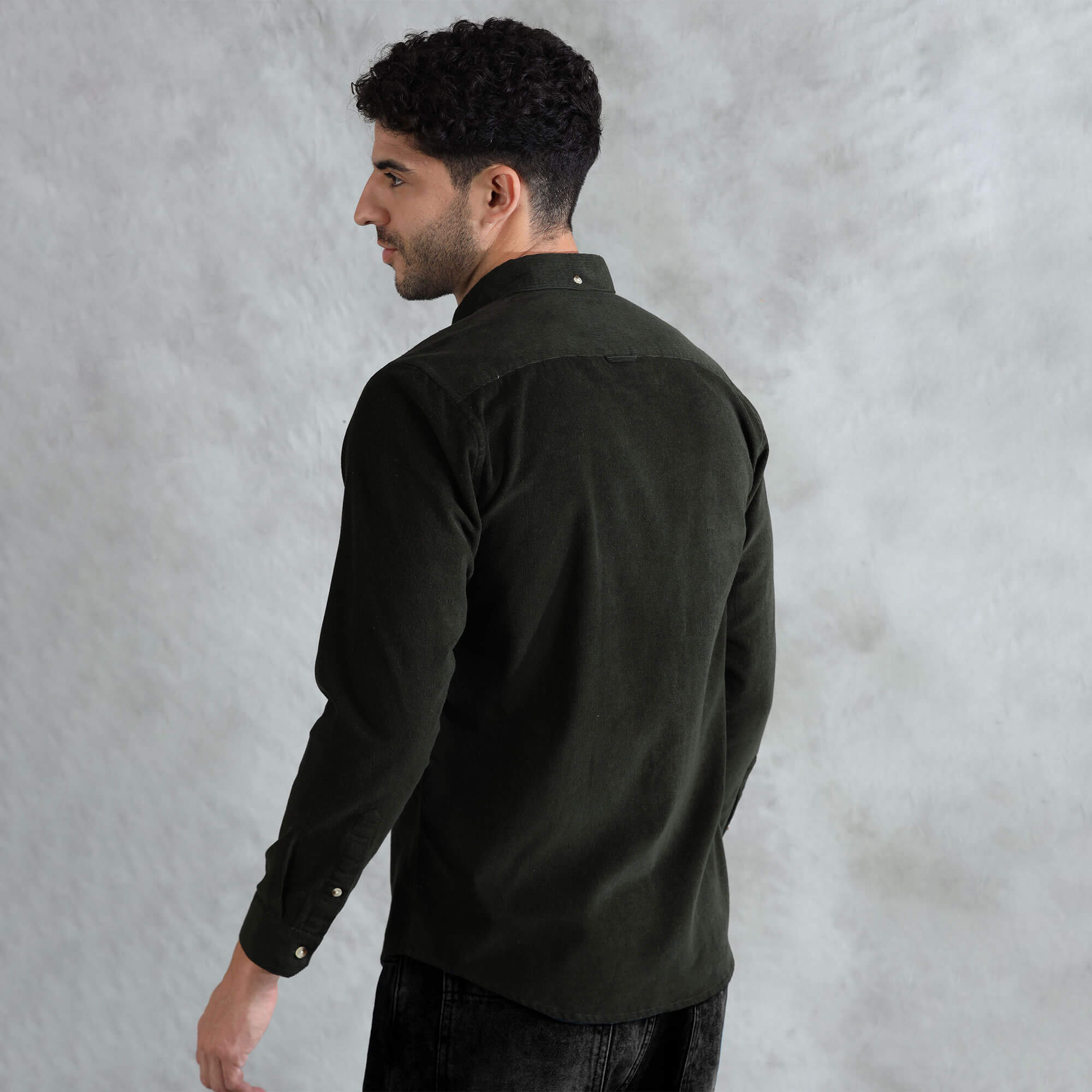 Cruise Corduroy Shirt In Pine Green - Image 8