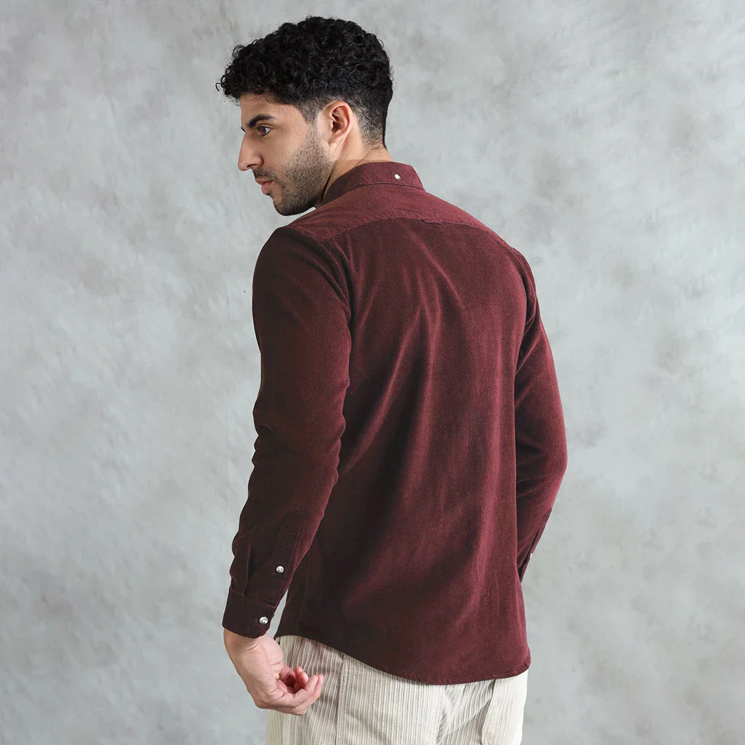 Cruise Corduroy Shirt In Wineberry - Image 6